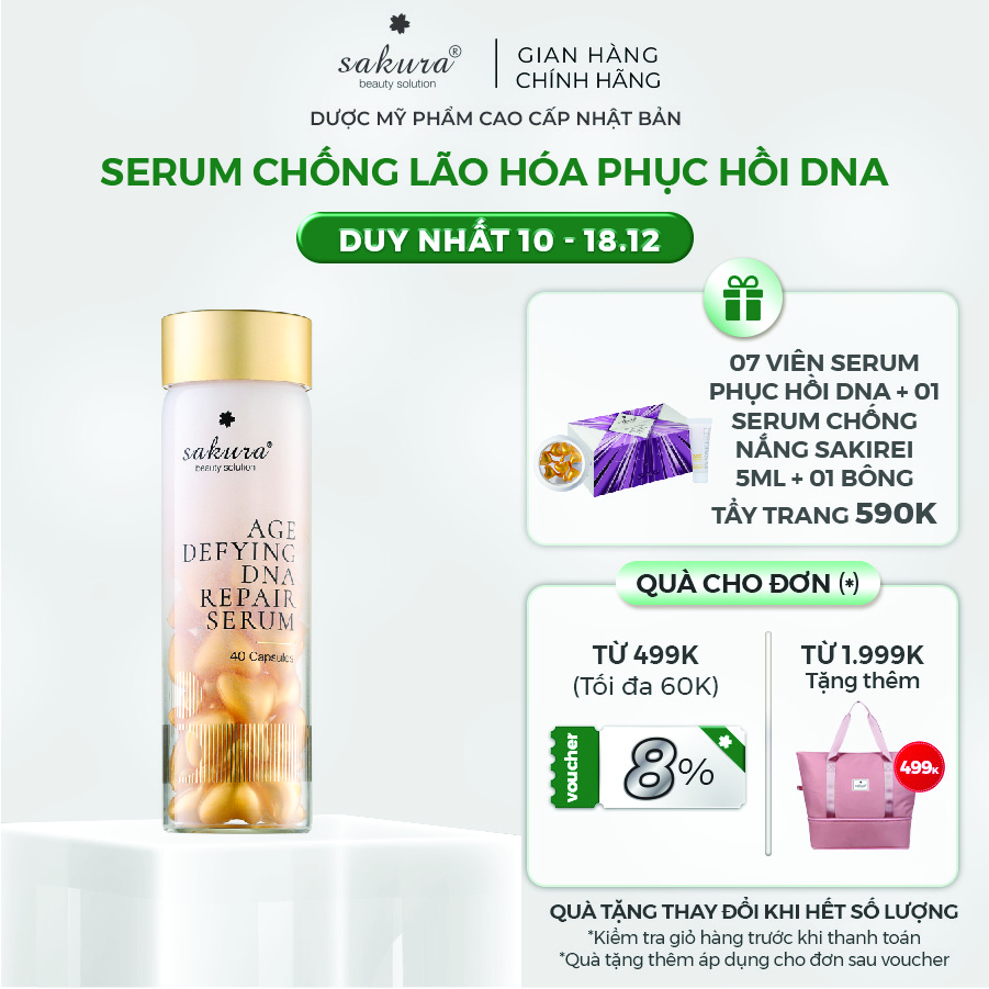 Serum dưỡng da chống lão hóa Sakura Age Defying DNA Repair Serum 40 viên