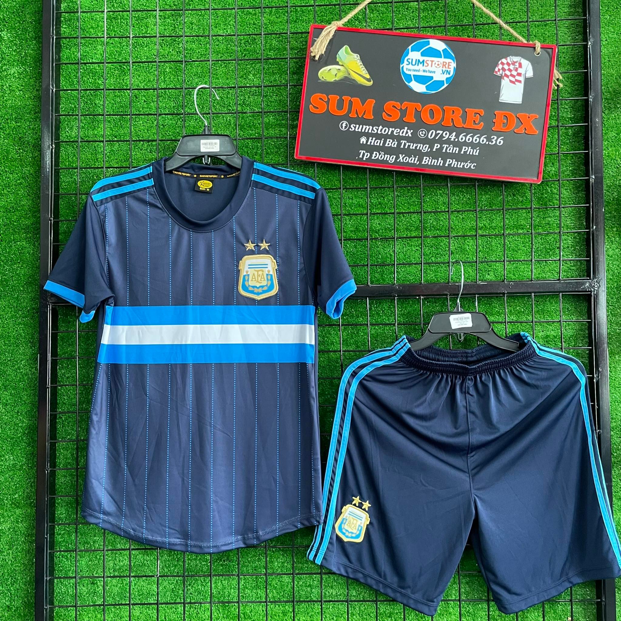 Quần Áo Bóng Đá Đội Tuyển Argentina Xanh Đen 2022-Đồ Thể Thao Nam Nữ Mẫu Mới, Cực Đẹp, Giá Rẻ