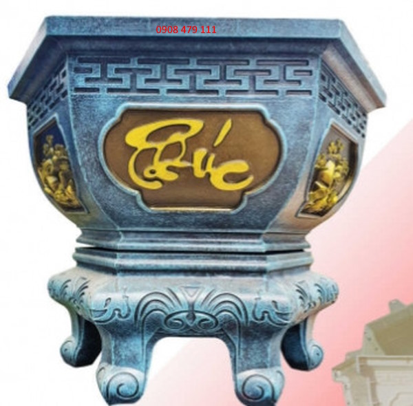 Khuôn chậu cảnh ABS lục giác 75 và chân đôn quỳ mẫu Cây Tùng, Phúc Lộc Thọ