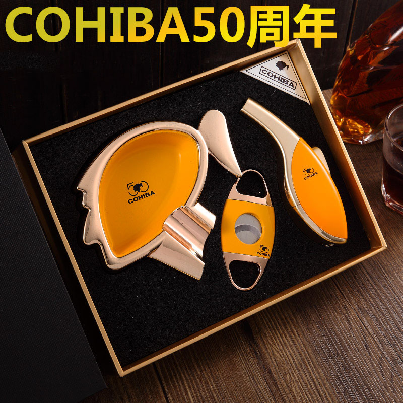 Bộ phụ kiện xì gà 3 món, bật khò 4 tia, phụ kiện xì gà cao cấp - Phụ kiện xiga