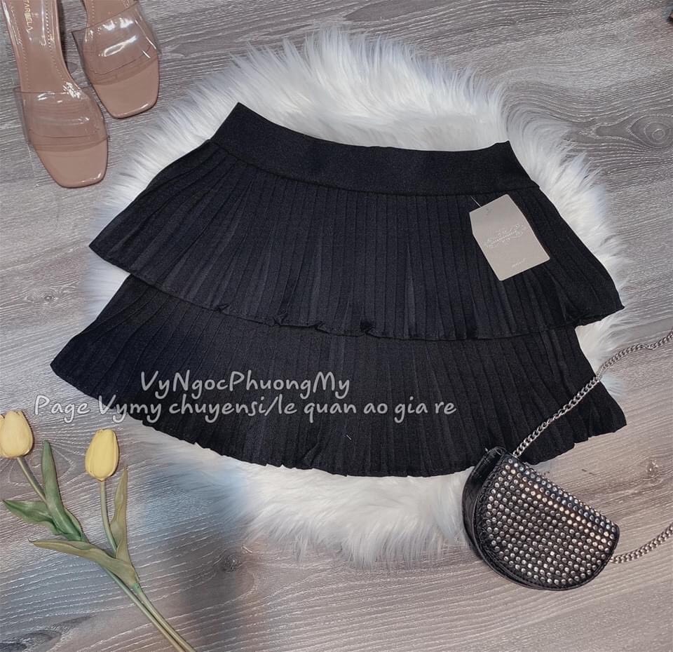 CHÂN VÁY XẾP LY 2 TẦNG - CHÂN VÁY KIỂU - [ XẢ KHO 3 NGÀY ] - mua hóa đơn trên 300k được tặng 1 phần quà từ shop CAROTSHOP