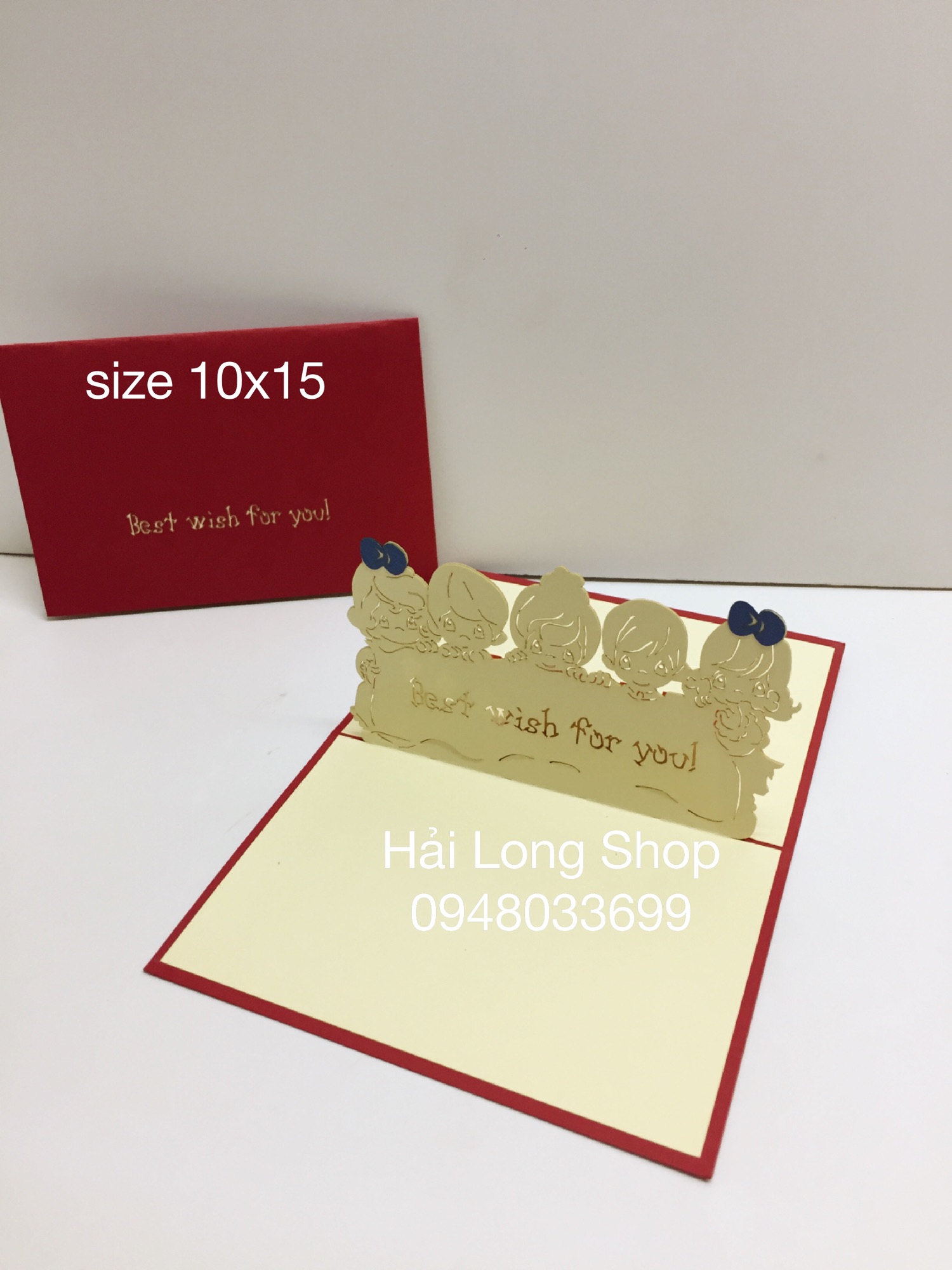 5 em bé - sinh nhật - birthday - thiệp 3d