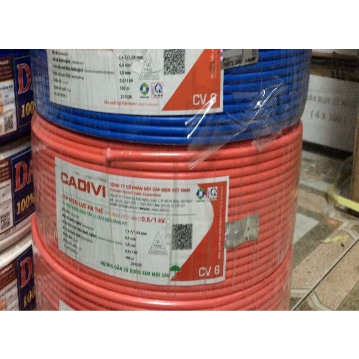 50 mét dây điện cadivi 6.0 đơn - cv6.0