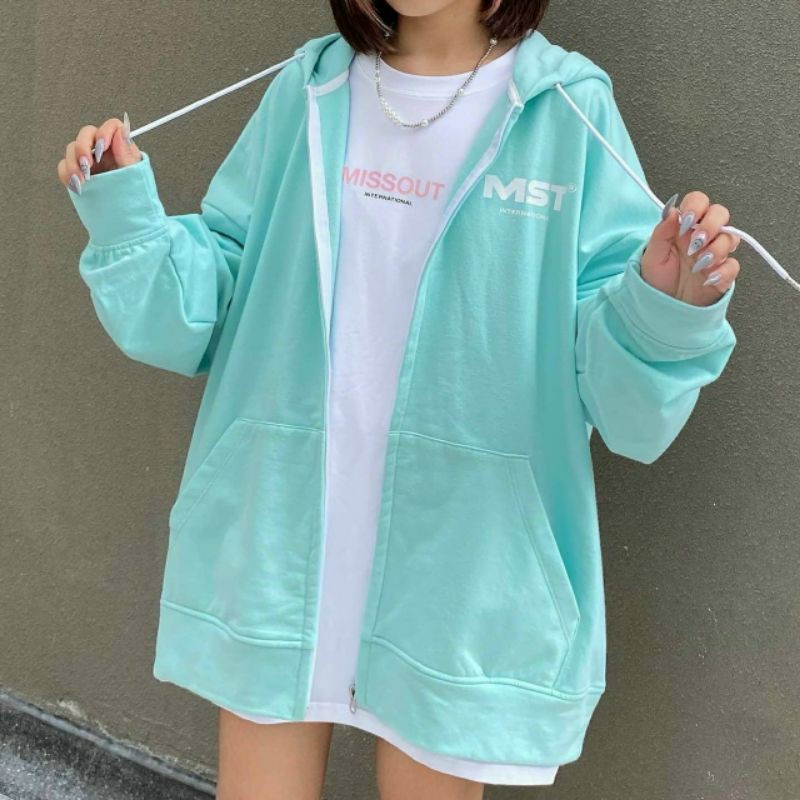 Áo khoác hoodie nữ siêu xinh dễ mặc dễ phối đồ có nón missout tp