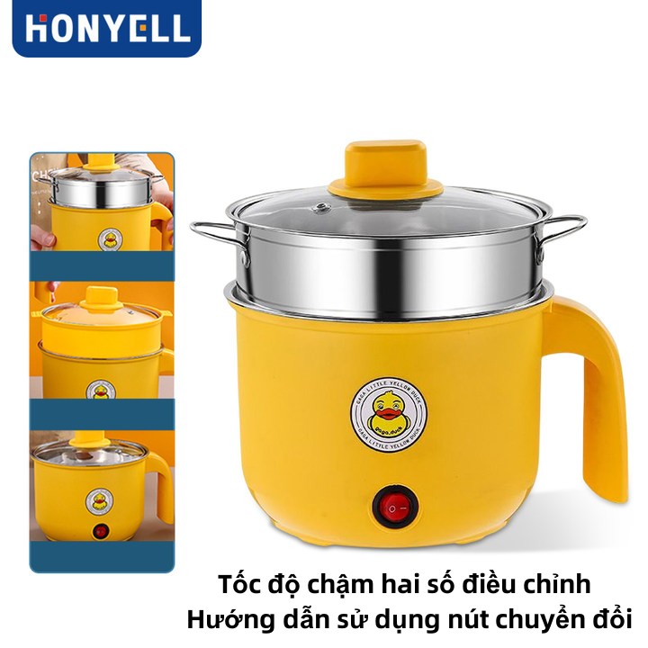 Nồi lẩu mini điện đa năng, nồi nấu đa năng, ca nấu mì siêu tốc thế hệ,bảo hành 12 tháng,nồi inox hoặc nồi không dính
