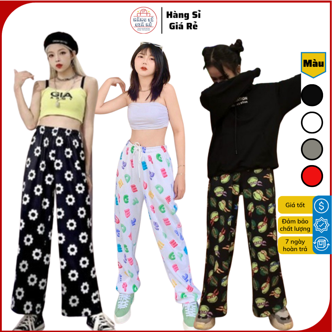 ❤️ VẢI TỐT - SIÊU MÁT ❤️ Quần Dài Thể Thao Jogger Nam Nữ- Thun Thể Thao cartoon - Chất Dày Dặn Co Giản 4 Chiều - họa tiết hoạt hình - Hot Trend