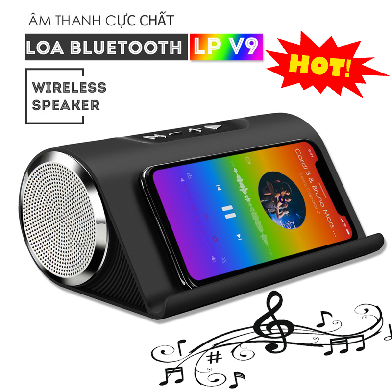 LOA BLUETOOTH - LOA SUPER BASS V9 Có KHE ĐT - Kiểu Dáng Hiện Đại  Đẹp Mắt - Âm Thanh Trong Trẻo - Bass Cực Hay - Bảo Hành 12 Tháng Bởi SD SHOP