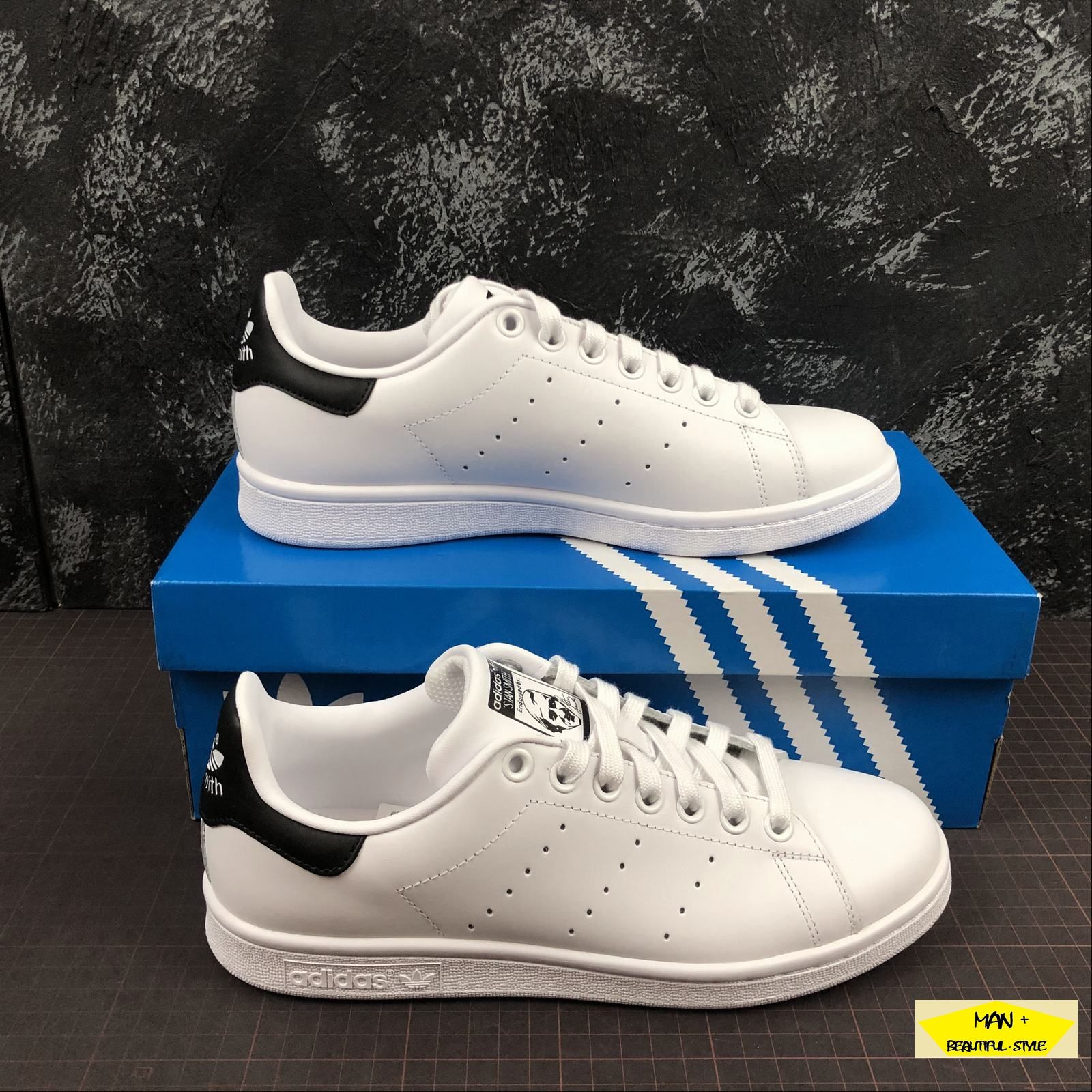 Giày thể thao sneaker Stan Smith trắng gót đen bản cao cấp năng động, cá tính dành cho nam nữ (FULL BOX)