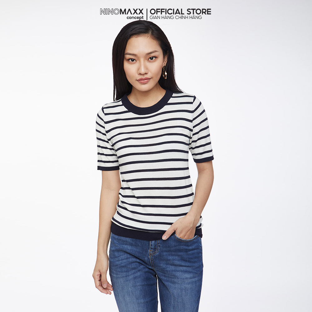 N&m áo sweater basic nữ tay ngắn 1905012