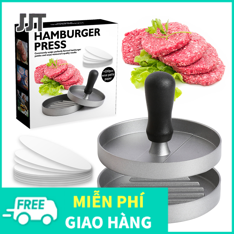 Jjt máy ép bánh hamburger chống dính thủ công khuôn ép bánh mì thịt khuôn ép bánh hamburger cán nhựa