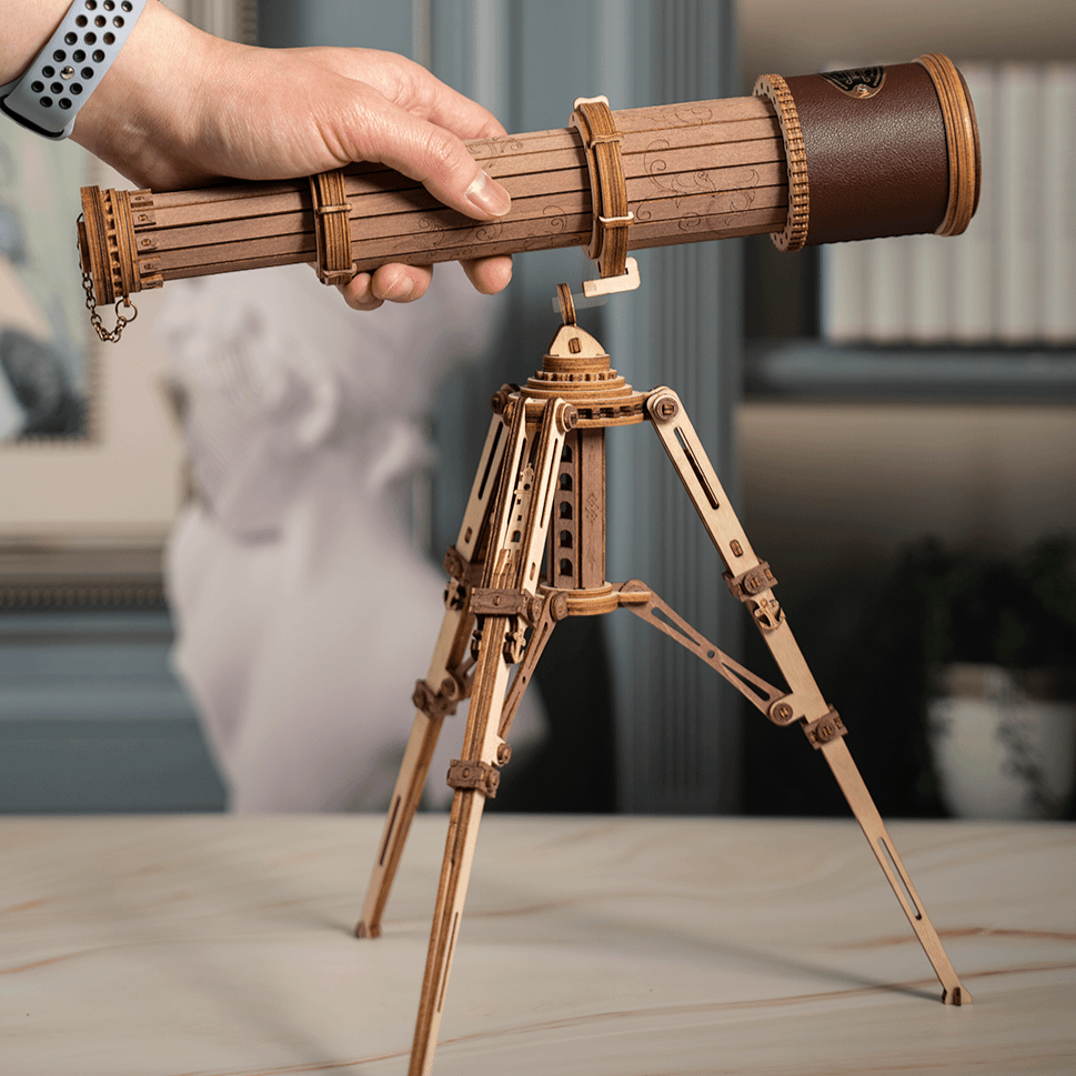 BẢN QUỐC TẾ TIẾNG ANH Đồ chơi Lắp ráp gỗ 3D Mô hình Kính thiên Văn