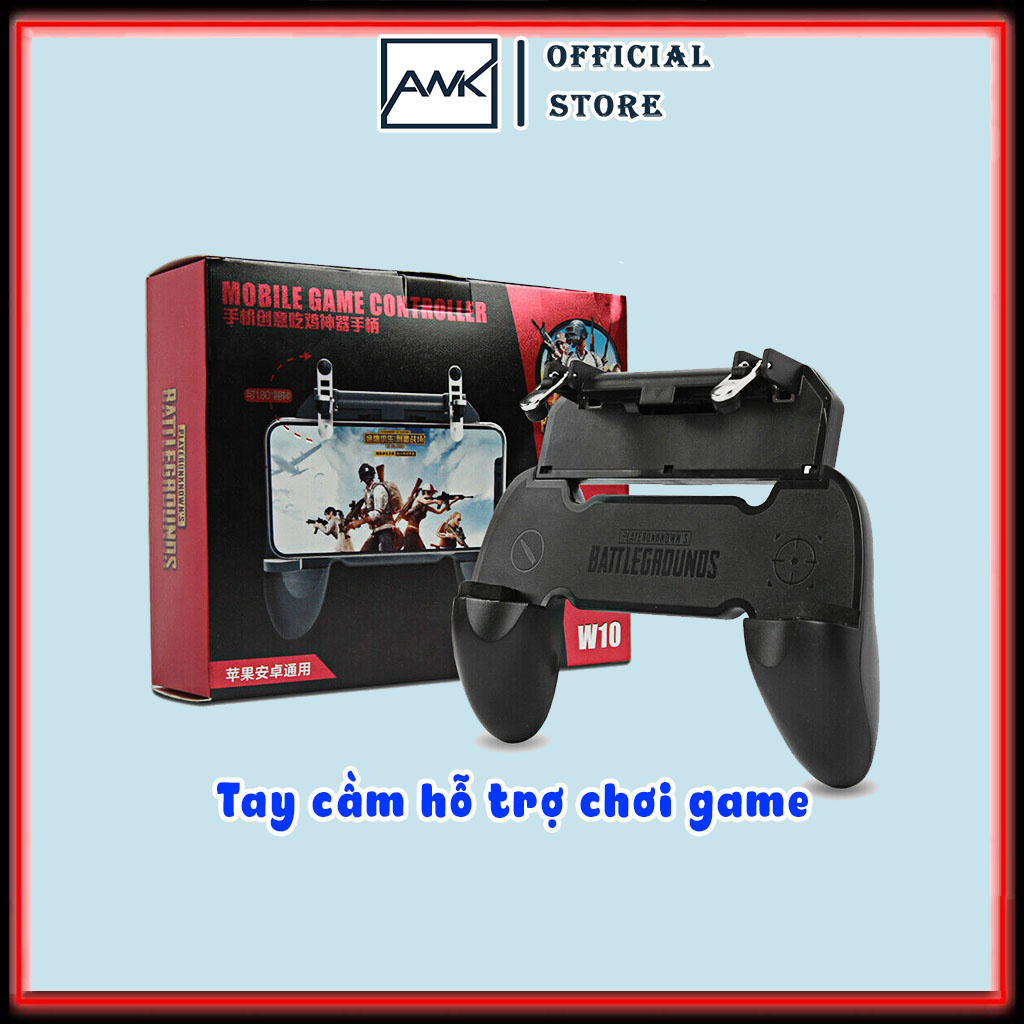 [HCM]( Giá hủy diệt-COMBO )Tay cầm chơi game Liên QuânPUPG kiêm giá đỡ điện thoại- có nút bấm - Gamepad