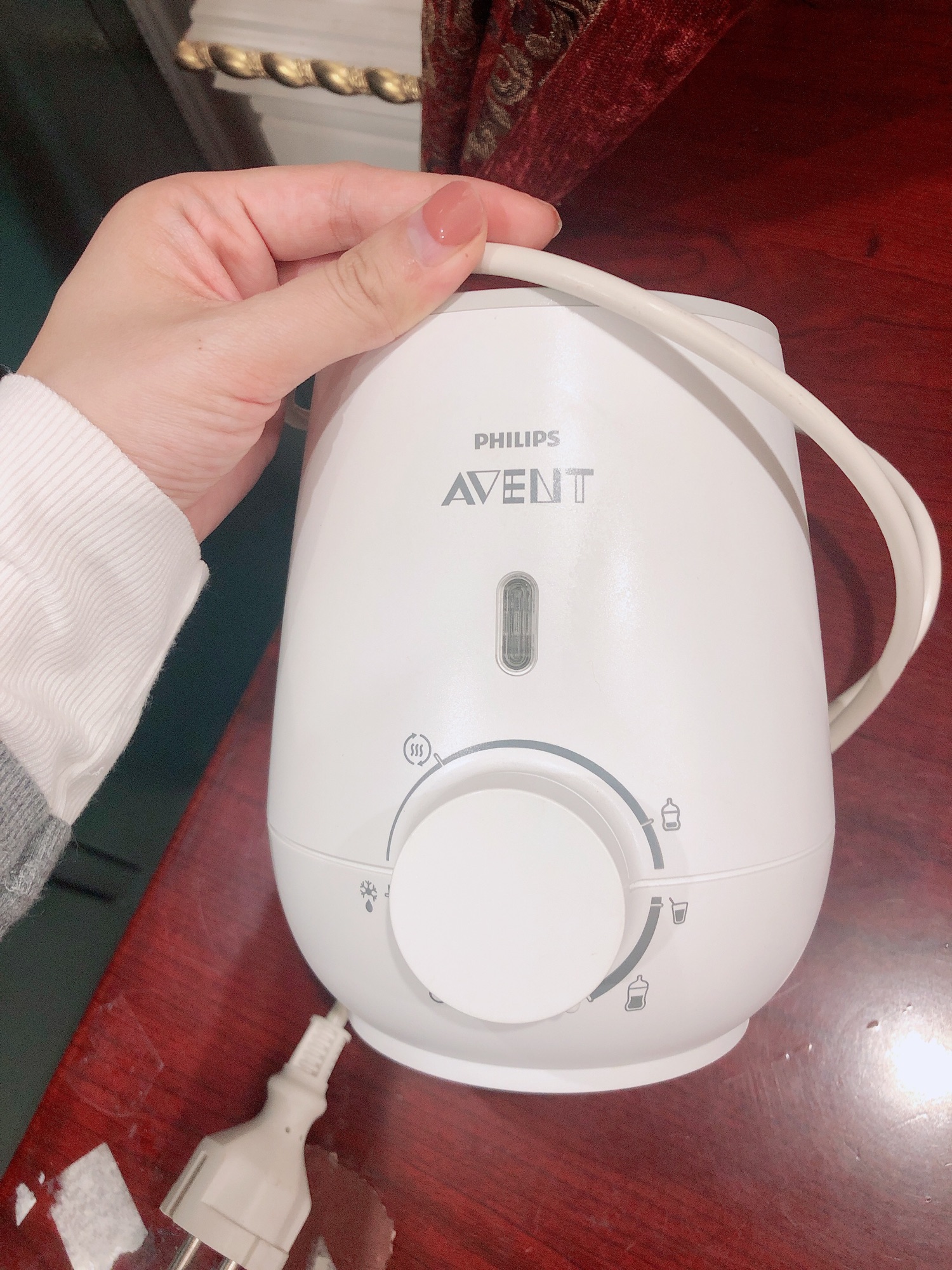 Hâm sữa Avent 355 xám like new