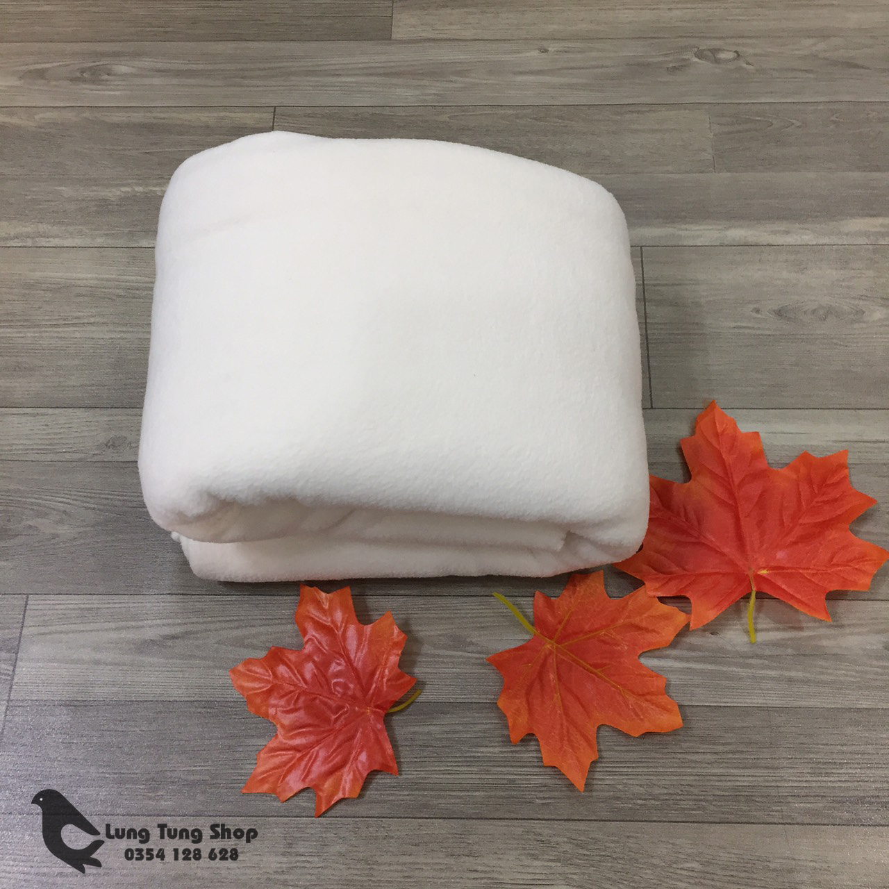 Chăn nỉ văn phòng màu kem - chăn mền cá nhân ( loại dày )