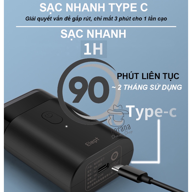 Máy Cạo Râu Điện Nam MN-585 Điều Trị Da Mặt Máy cạo râu mini Elept MN-585, máy cạo râu mini sạc type-c Máy cạo râu mini Elept MN-585, máy cạo lông Mn 585 giá tốt Tháng 03,2023