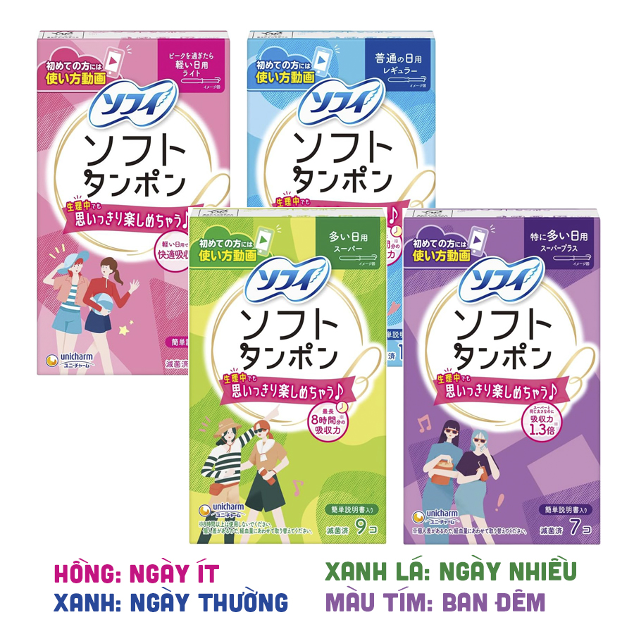 Băng vệ sinh Tampon Unicharm Sofy Soft hàng nội địa Nhật