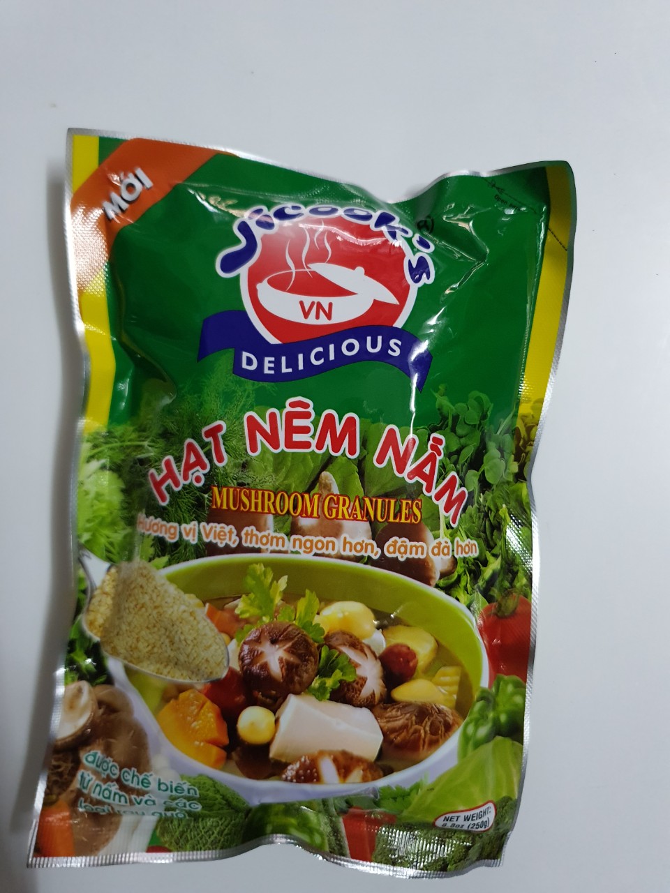 Hạt nêm nấm chay ViCook's gói 250gr đậm hương vị VIỆT