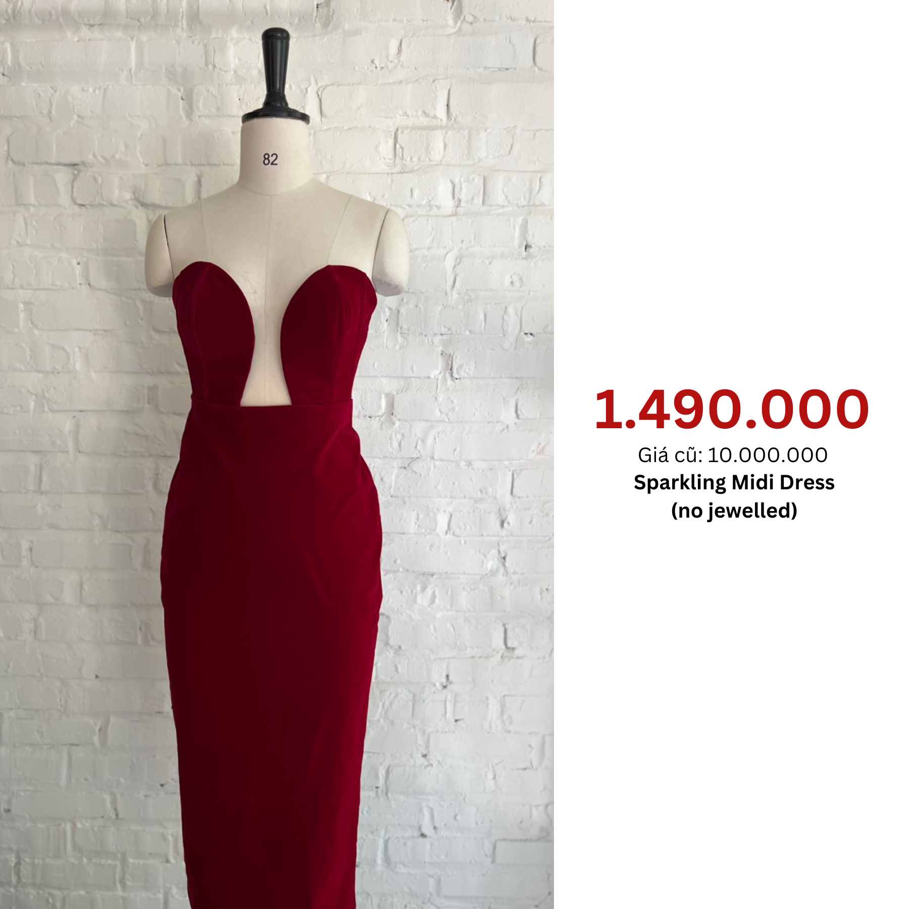 Linh doan | sparkling midi dress - giá đã sale