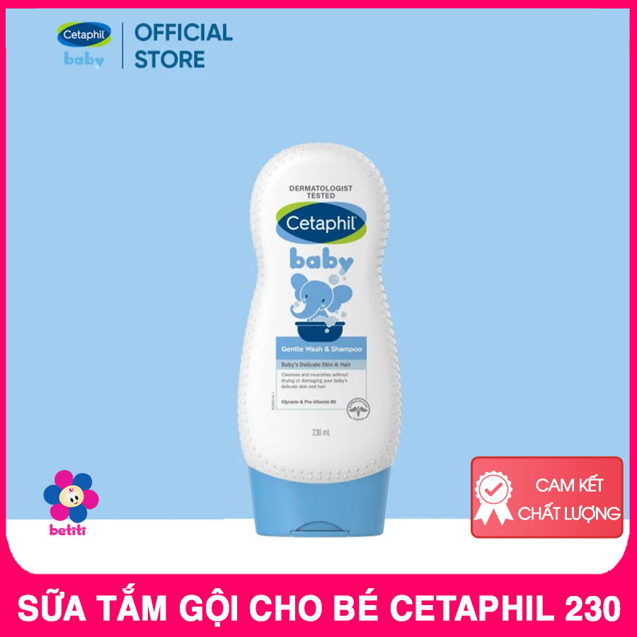 Sữa tắm gội dịu lành cho bé cetaphil baby gentle wash & shampoo 230ml