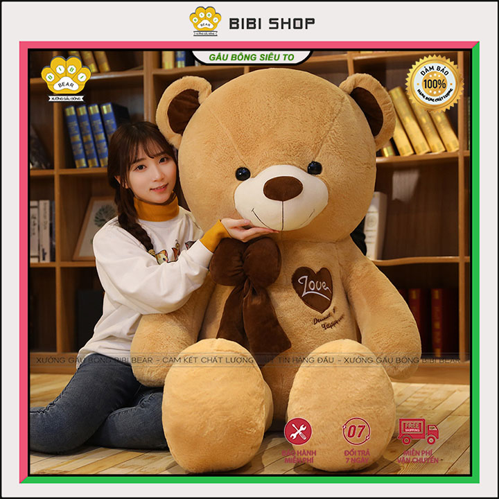 Gấu bông teddy siêu to cỡ lớn siêu đẹp siêu cute, Gấu bông sang trọng, Đồ chơi thú bông