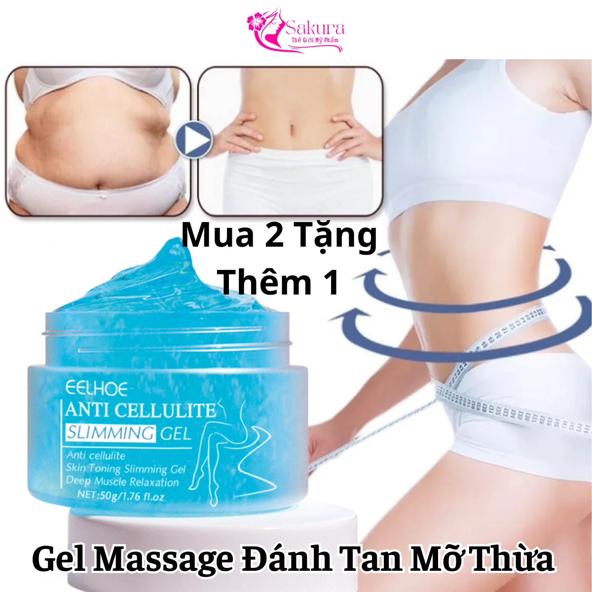 (MS42) Gel Giảm Cân Đánh Tan Mỡ Thừa Nâng Cơ Săn Chắc Thon Gọn Sau 14 Ngày