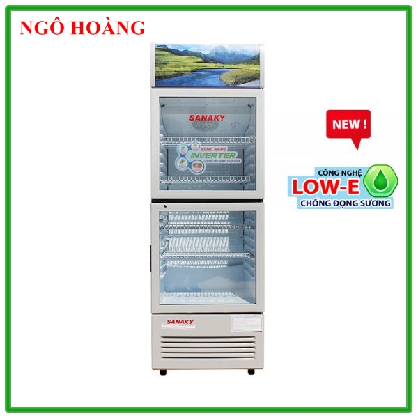 Trả góp 0% - tủ mát inverter sanaky vh-408w3l 400 lít