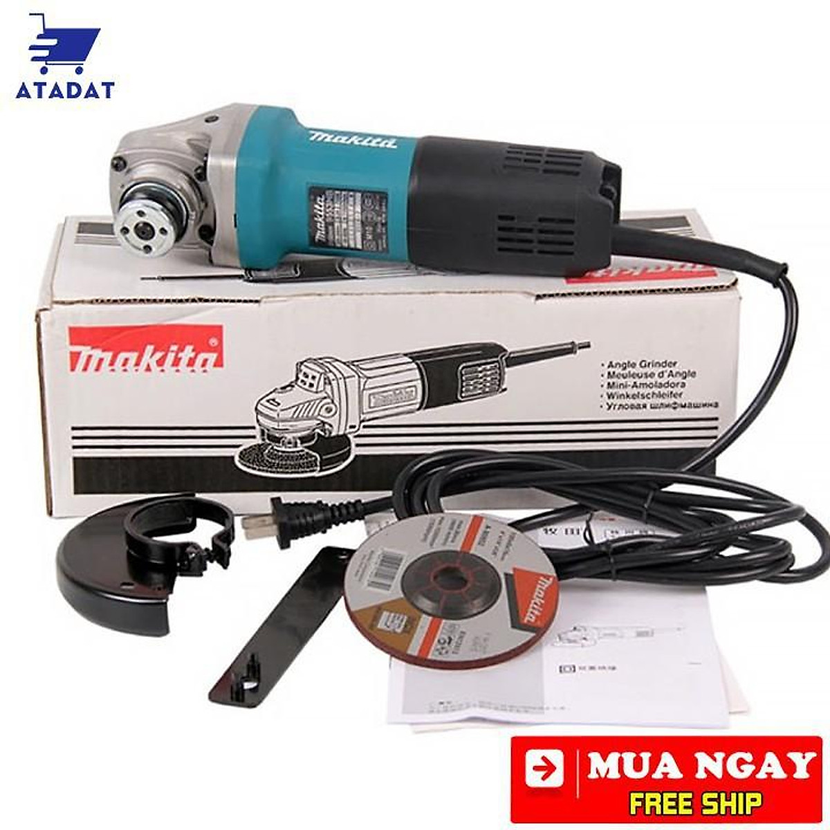 Máy Cắt Makita 9556, Công Suất 860W Lõi Đồng, Máy Cắt Sắt, Tường, Gỗ - May Mai Goc - Làm Nhẵn Mối Hàn, Các Cạnh Sắc Ở Các Vị Trí Nhỏ Hẹp, Ngóc Ngách.