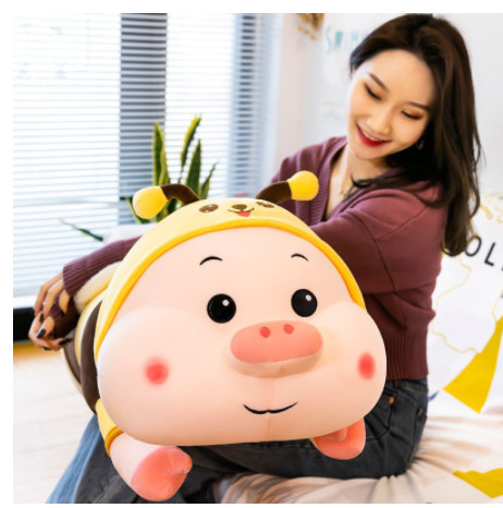 Gấu bông heo ong vàng heo cosplay ong vàng hàng nhập - gấu bông dành cho bé size 90cm - 1m2. gấu bông con ong văn phòng