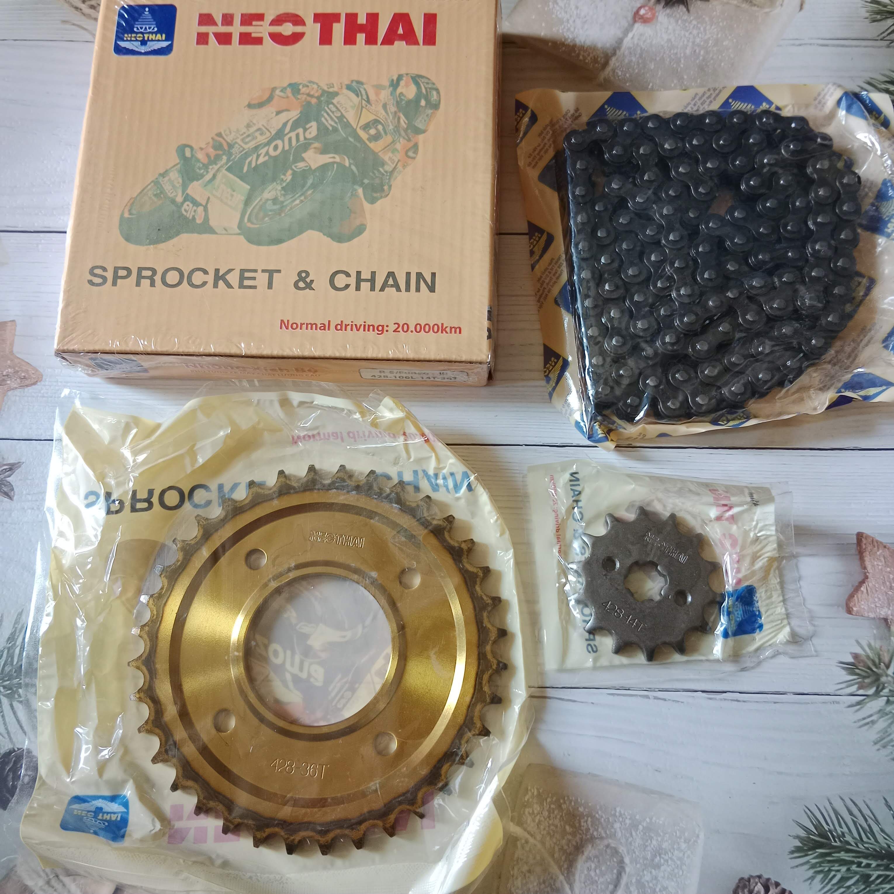 Nhông sên đĩa future neo , future x , future mập 125 , future đèn led hiệu neothai cao cấp / nhông xích future 125