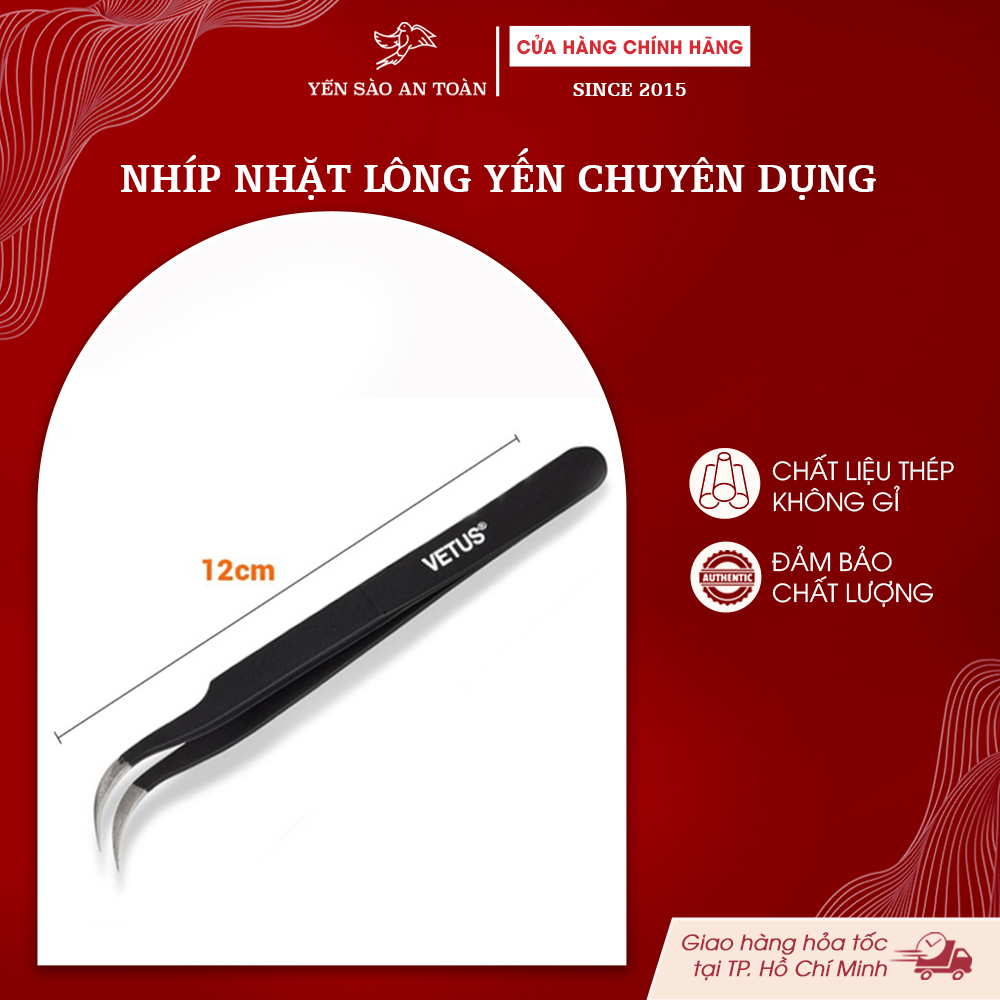 Nhíp nhặt lông yến chuyên dụng đầu nhíp cong dễ thao tác Yến Sào An Toàn