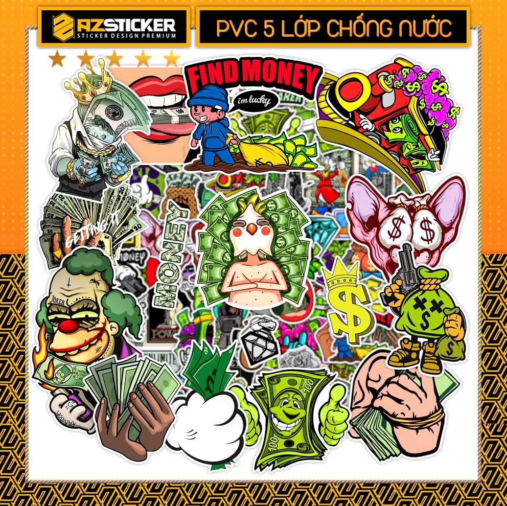 Hình Dán Sticker Laptop , Sticker Dán Điện Thoại , Sticker Nón bảo Hiểm , Dán Xe máy , Dán Vali | Sticker Tiền Money