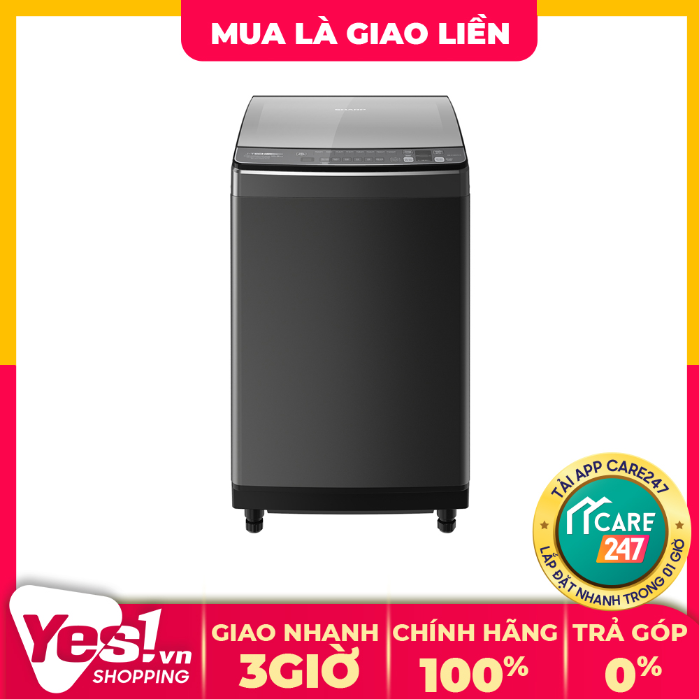 Máy giặt sharp es-x105hv-s inverter 10.5 kg - bảo hành chính hãng - voucher 10% lên đến 800k