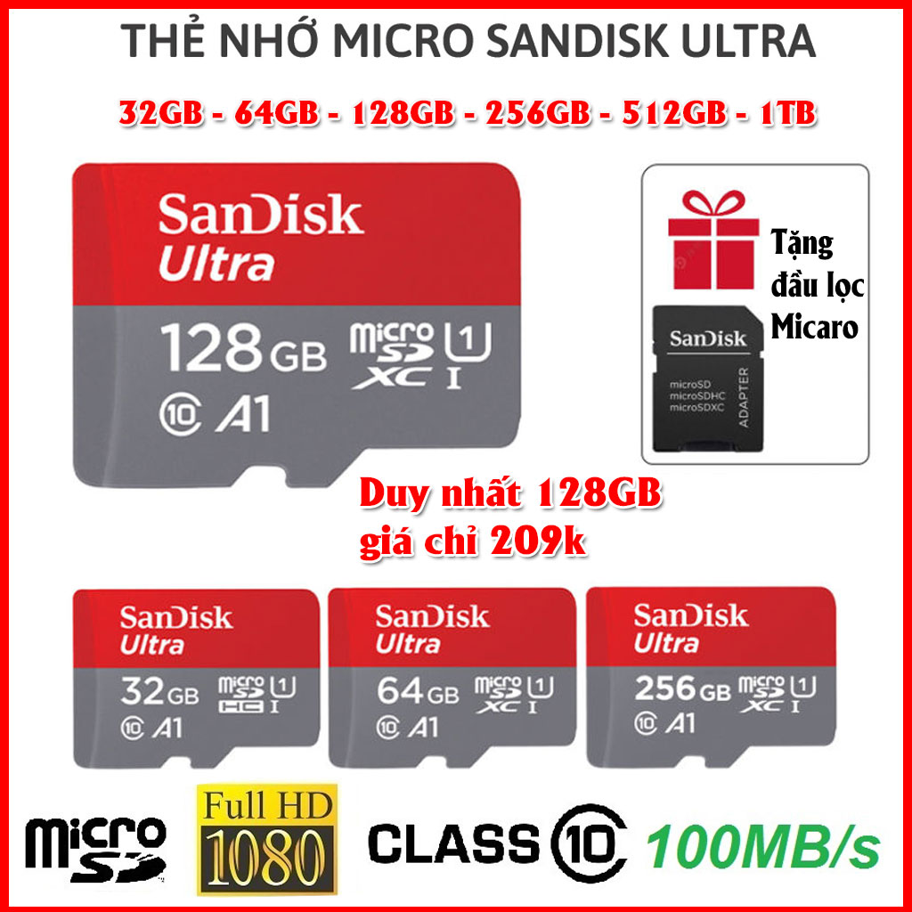 Thẻ nhớ camera hành trình Robot thẻ nhớ Micro SDHD TF dung lượng 16Gb 32Gb 64Gb tốc độ xử lý cao chuyên dụng loa máy chơi game nintendo switch camera wifi hành trình điện thoại