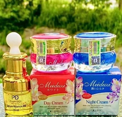 Kem nám, tàn nhang, kem mụn, dưỡng da trắng hồng căng bóng, kem nám meiduzi nhật bản chính hãng tem bb