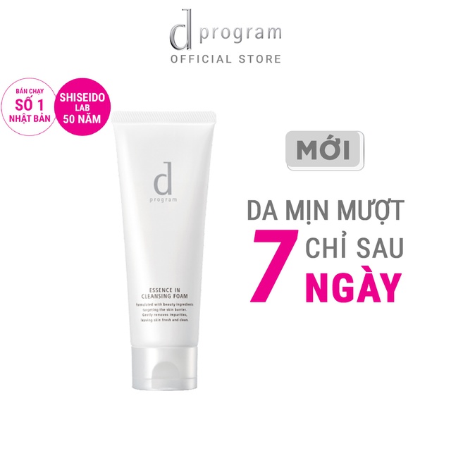 Sữa rửa mặt D Program tạo bọt dưỡng da Essence In Cleansing Foam 120g