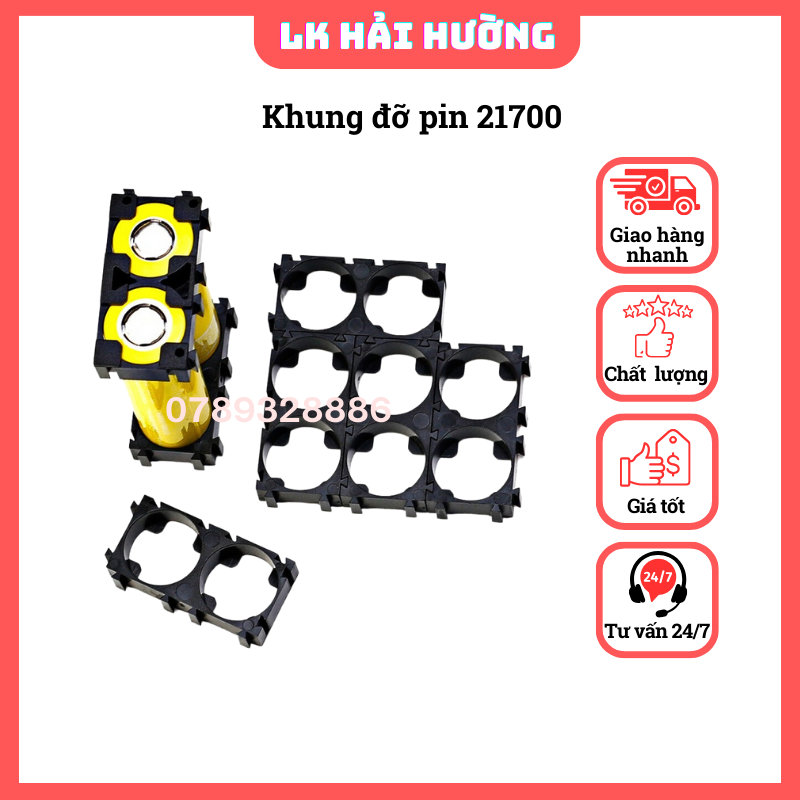Khung đế cố định pin 21700 các loại