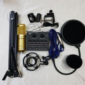 Combo bộ mic thu âm live stream karaoke woaichng BM 900 V8 chân mang lọc