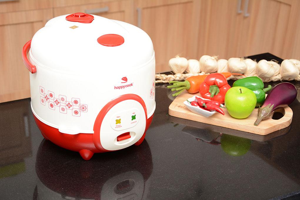 Nồi cơm điện happycook 1.8 lít hc-180a đỏ