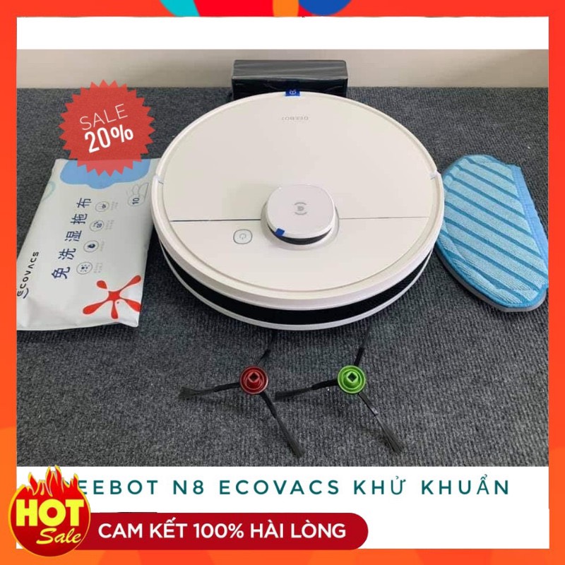 Robot hút bụi lau nhà ecovacs deebot n8 - lực hút 2600pa, robot có khử khuẩn đầu tiên trên thế giới