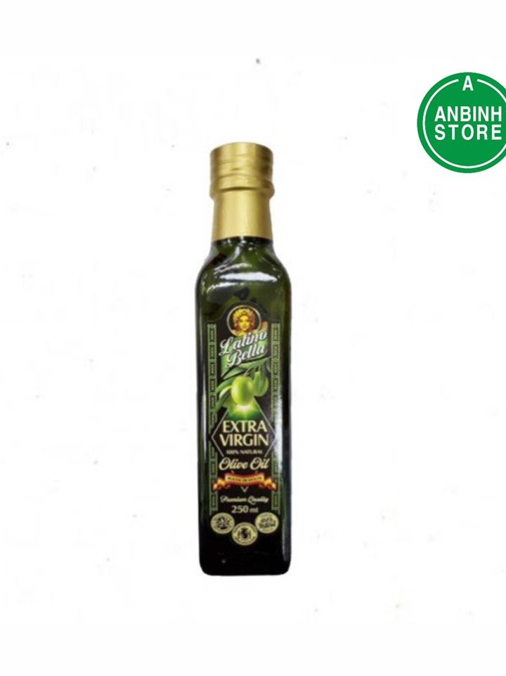 Date 4/2026   Dầu Oliu Nguyên Chất Latino Bella Extra Virgin Olive Oil 250ml