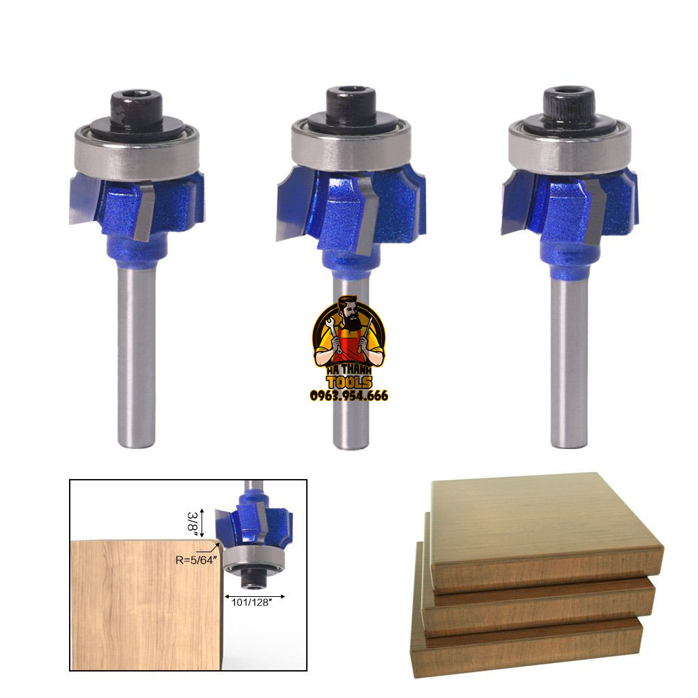 Mũi gọt cạnh chỉ 4 cánh - cốt 6.35mm
