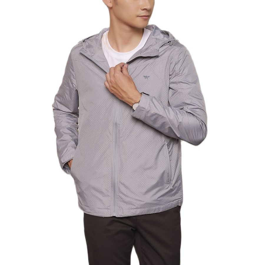 Áo khoác gió Aristino AJK004W9 dáng Regular fit màu Xám