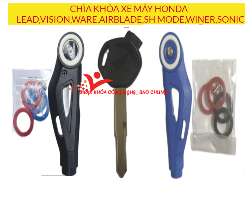 Chìa khóa độ gập xe Honda vision,lead,airblade,blade,wave rsx,sh mode,winer,sonic...