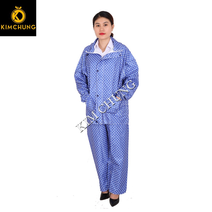 [HCM]Áo mưa thời trang nữ áo mưa bộ bông cao cấp (Màu ngẫu nhiên - size 1XL từ 1m5-1m6)