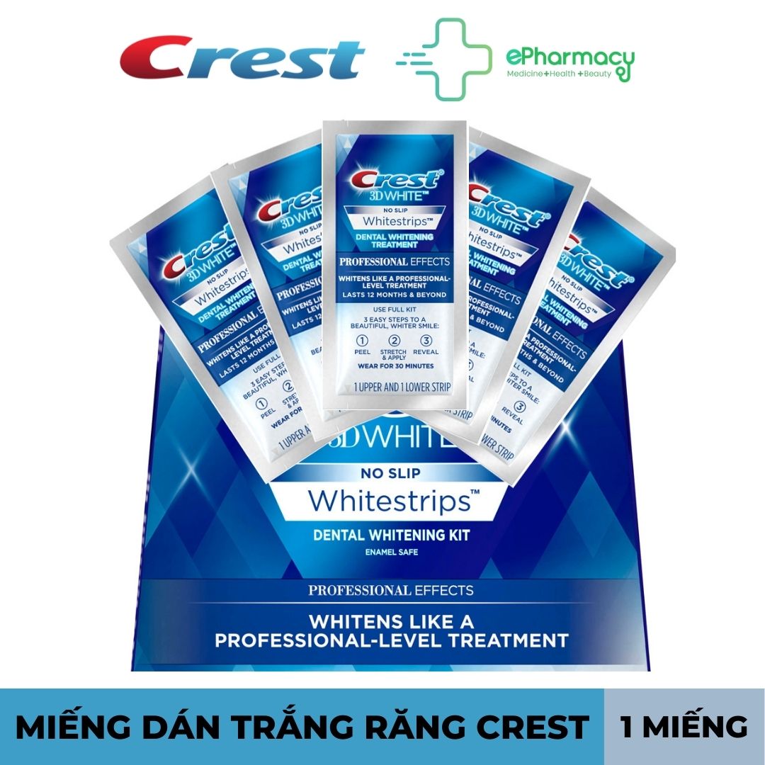 Miếng dán trắng răng Crest White Effects - Crest 3D Whitestrips Supreme Professional
