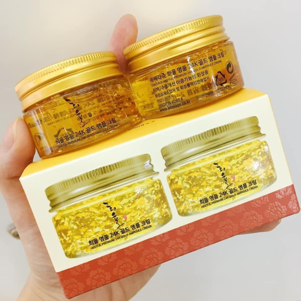 [HCM]Set kem dưỡng Lebelage Heeyul Premium 24k Gold Ampoule Cream