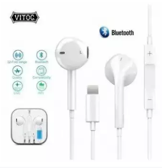 VITOG 2024 Kiểu Mới Tai Nghe Âm Thanh Stereo Trong Tai Tai Nghe Có Dây Cáp Tai Nghe Điều Khiển Micro Cho iPhone 8 7 11 12 13 Plus X XR XS Max