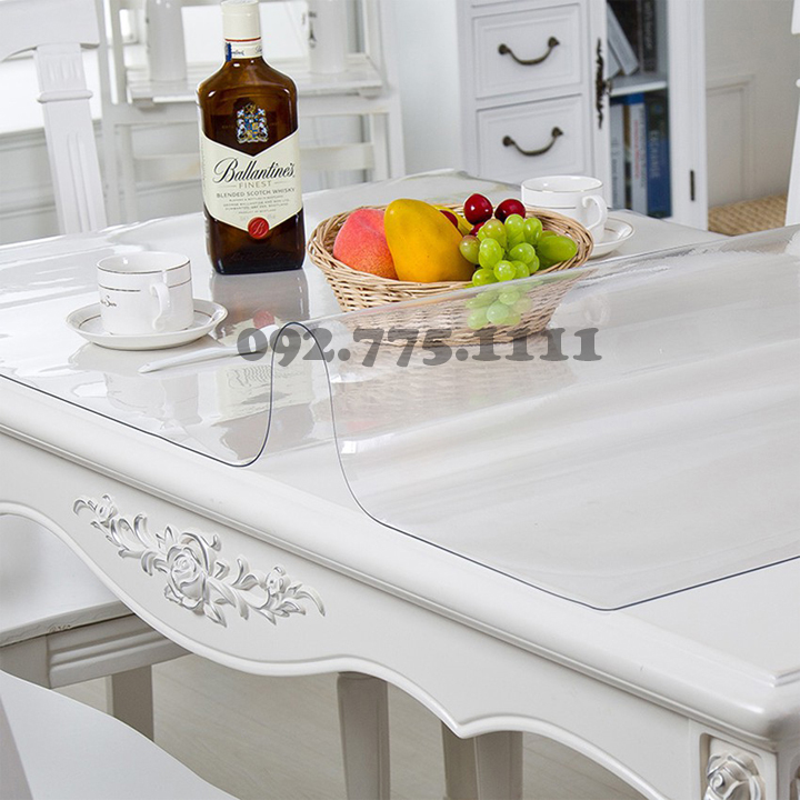 [HCM]Khăn trải bàn (khổ 1.2m x 0.6m) nhựa PVC | Tam lót san | tấm nhựa trong lót sàn | PVC deo trong