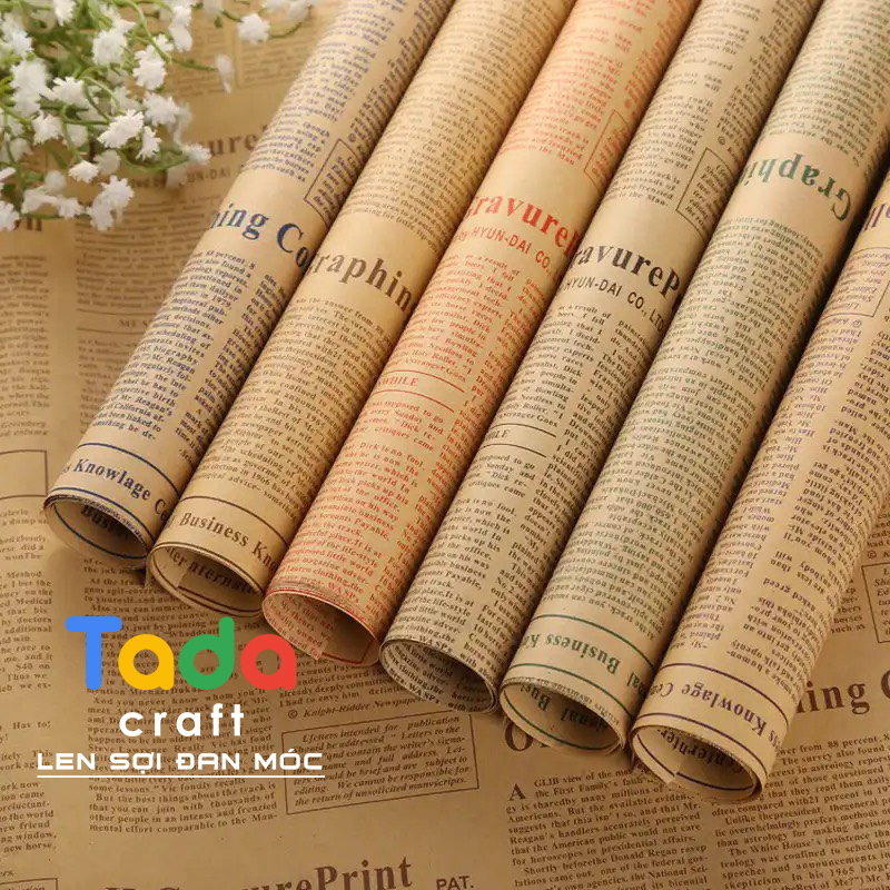 Giấy báo xi măng Kraft gói hoa, quà tặng handmade gói ống Tube chống nhăn
