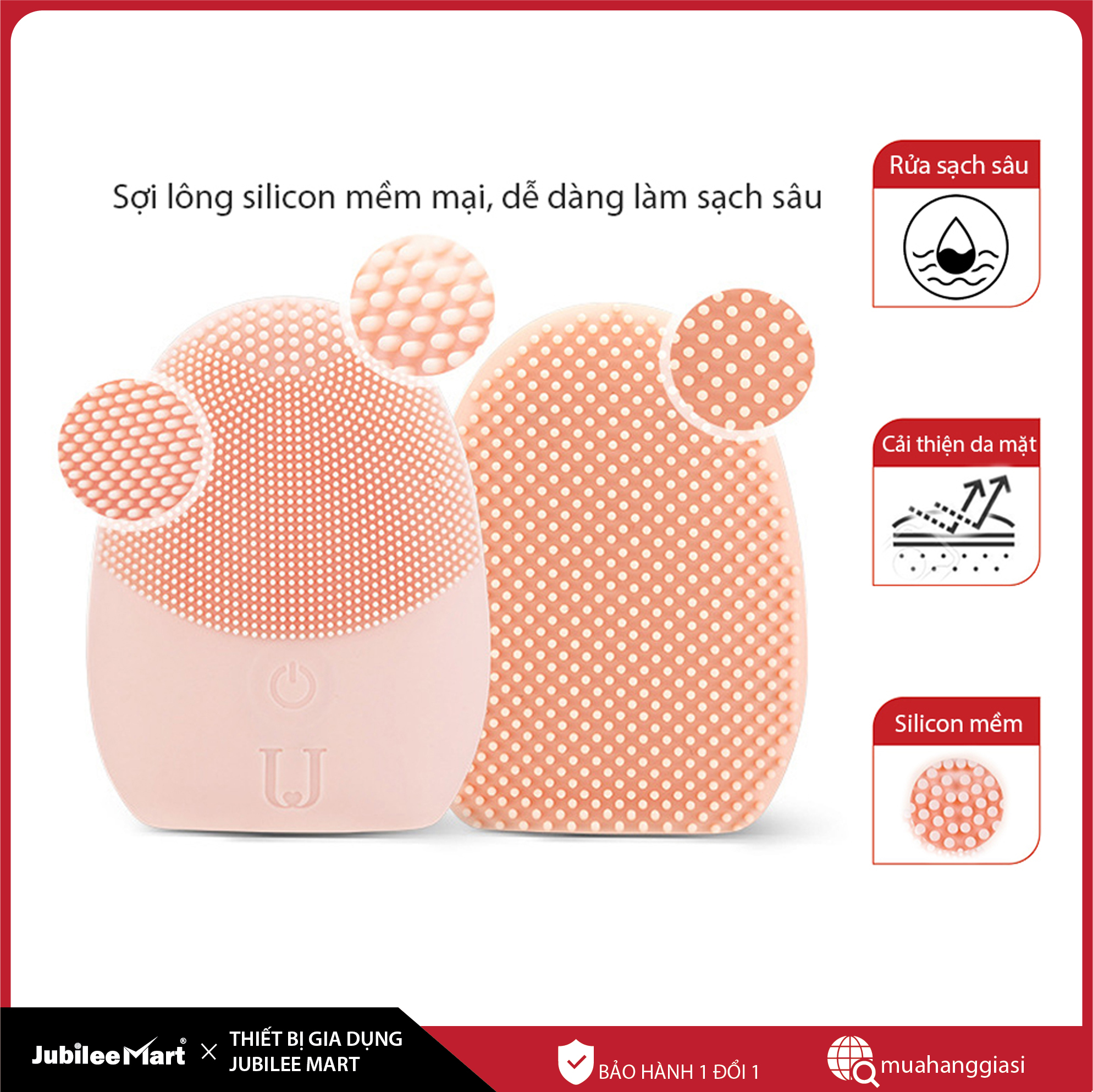 [GIẢM 7% TỐI ĐA 500K] Máy rửa mặt Mini Máy Rửa Mặt Massage Da Mặt Silicon - Công Nghệ T-sonic- Máy Làm Sạch Da Mặt Tẩy Trang Thu Nhỏ Lỗ Chân Lông Phù Hợp Mọi Loại Da Mặt- Sale sập sàn